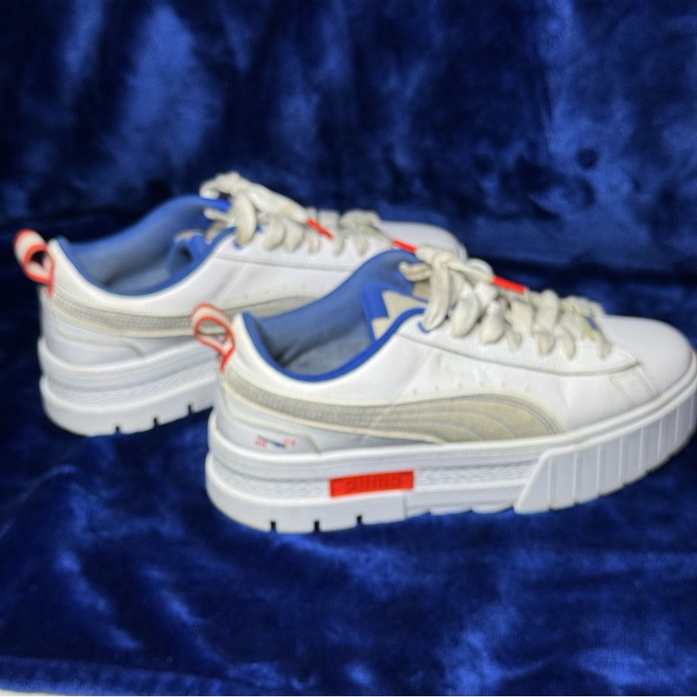 PUMA Mayze Gen. Lace Up‎ Womens Size 10 White Sneakers Casual Shoes 39206901